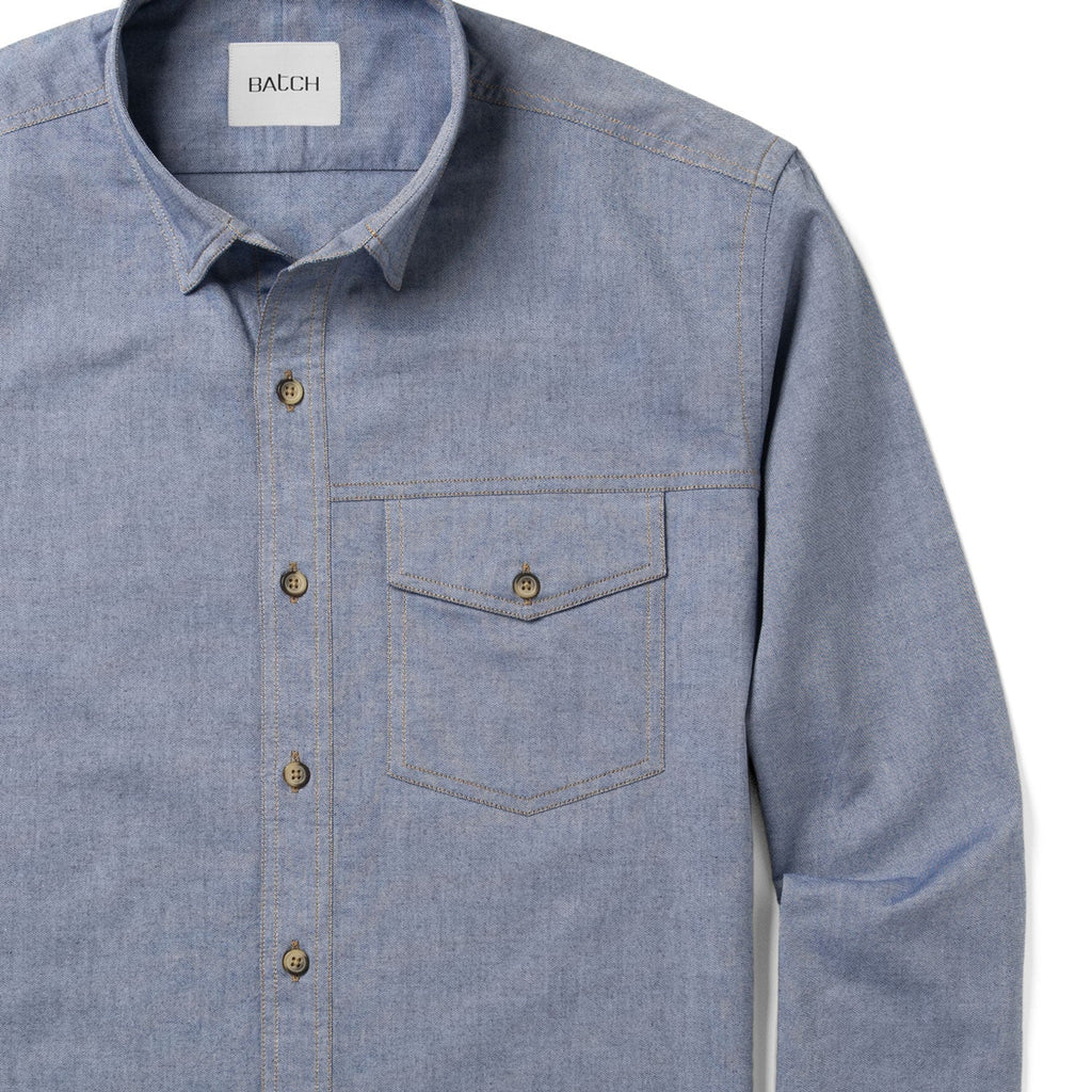 Author Casual Shirt – Harbor Blue Cotton Oxford