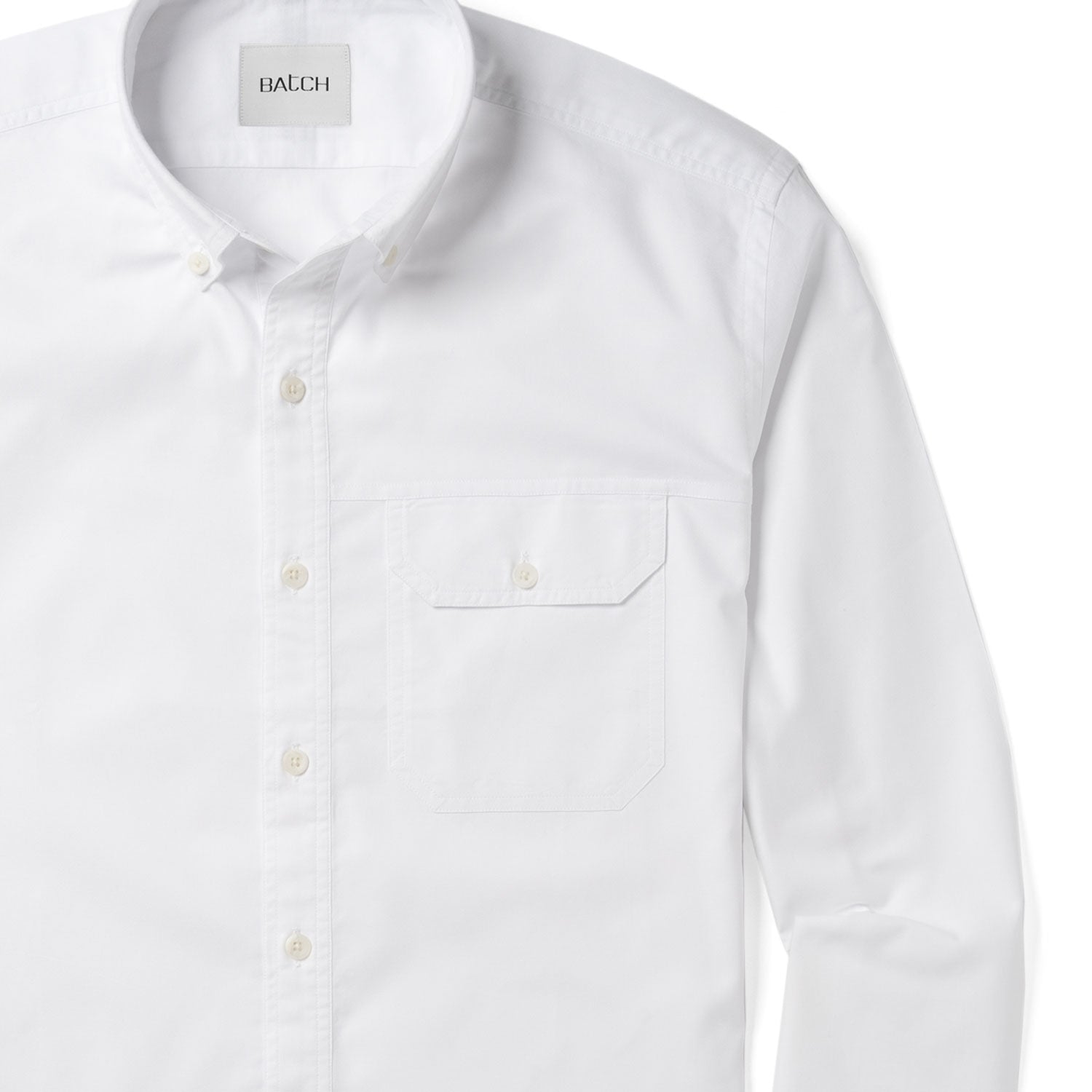Builder Casual Shirt – Pure White Cotton Oxford
