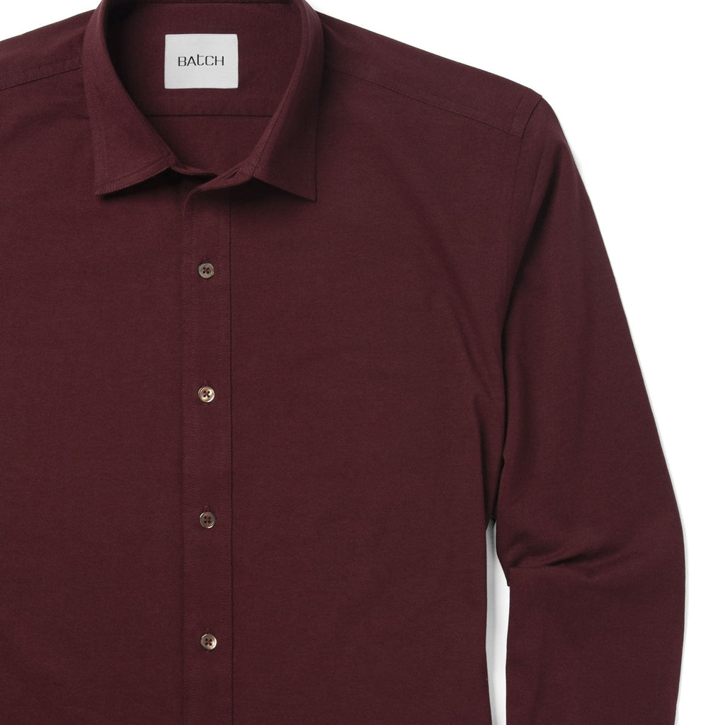 T-Shirt Shirt - Burgundy Cotton Jersey