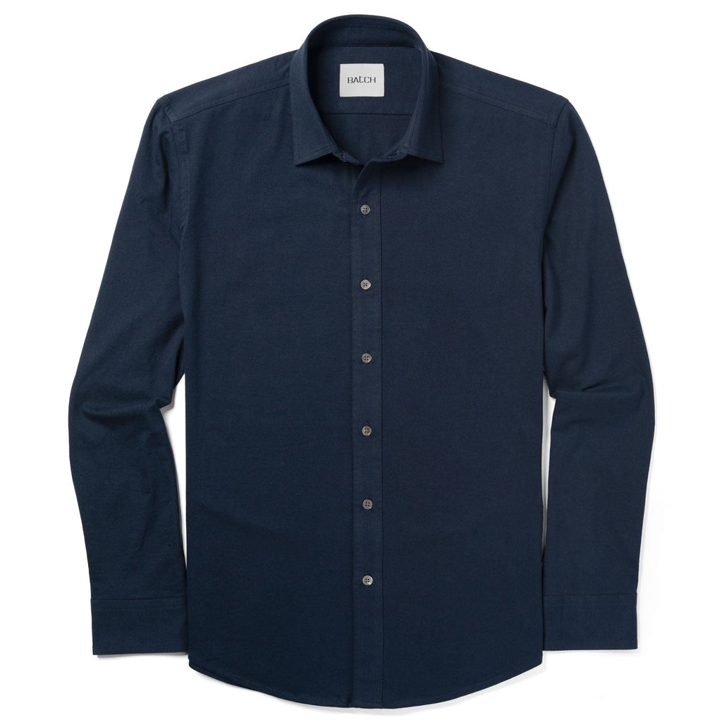 T-Shirt Shirt - Navy Cotton Jersey