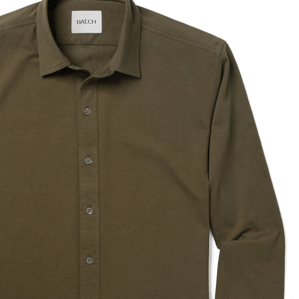 T-Shirt Shirt - Olive Green Cotton Jersey