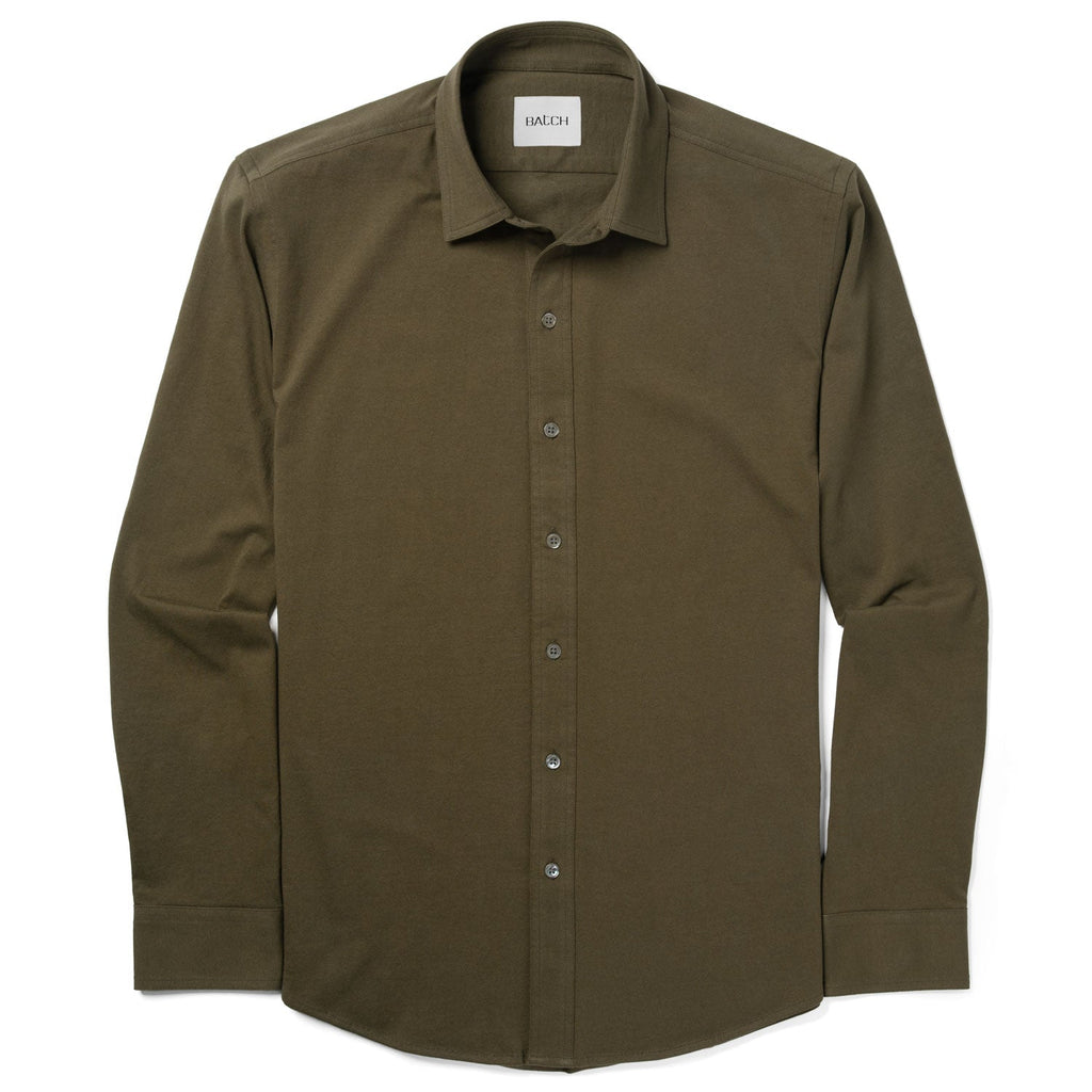 T-Shirt Shirt - Olive Green Cotton Jersey