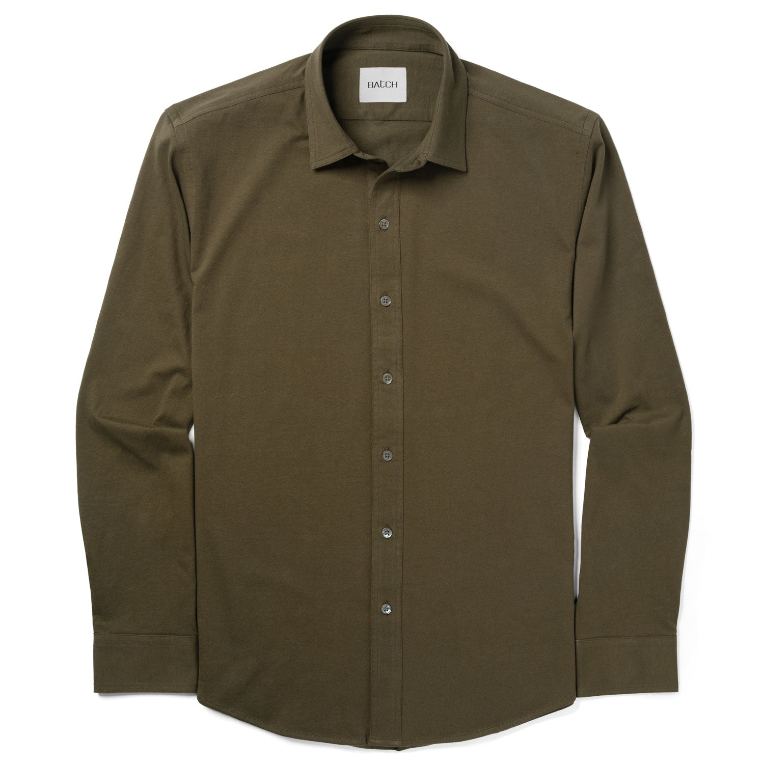 T-Shirt Shirt - Olive Green Cotton Jersey