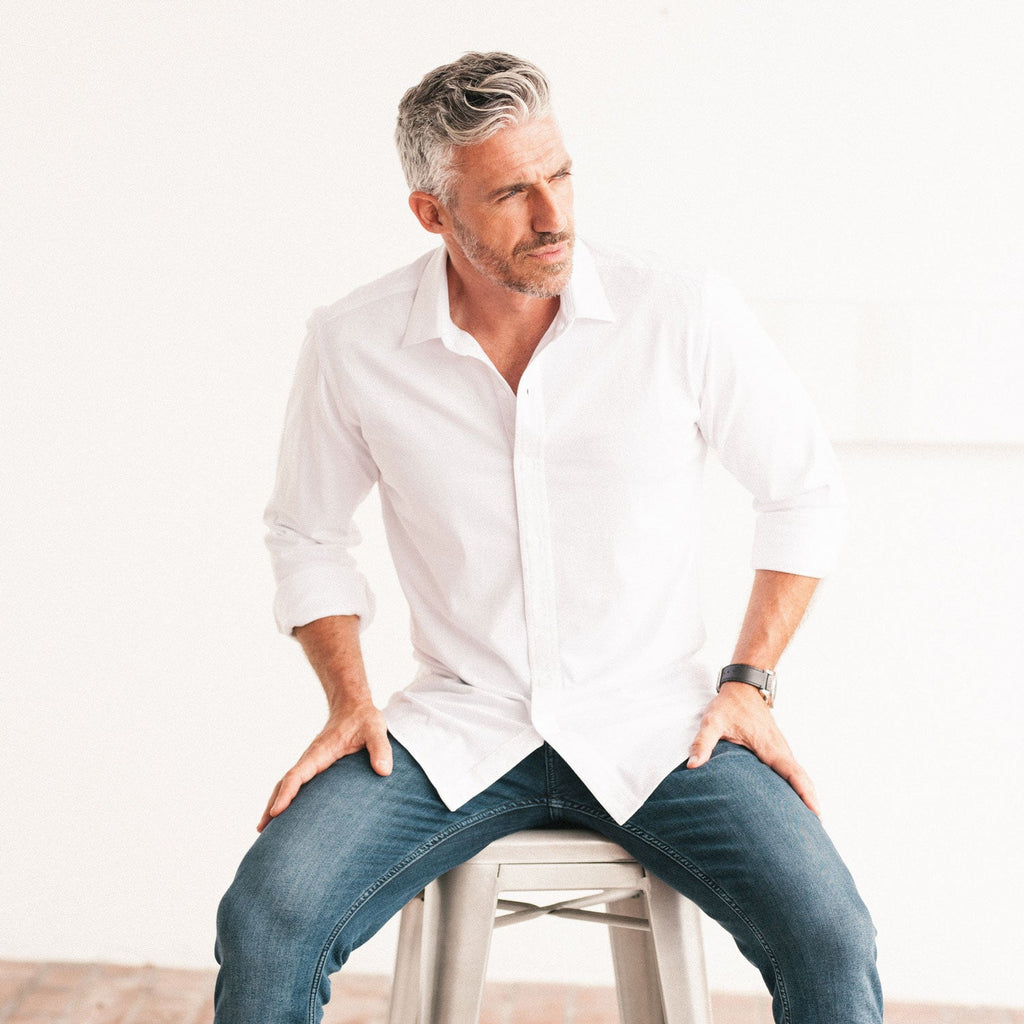 T-Shirt Shirt - Pure White Cotton Jersey