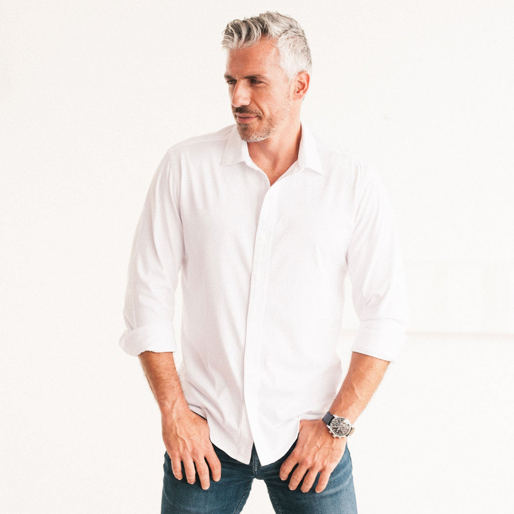 T-Shirt Shirt - Pure White Cotton Jersey