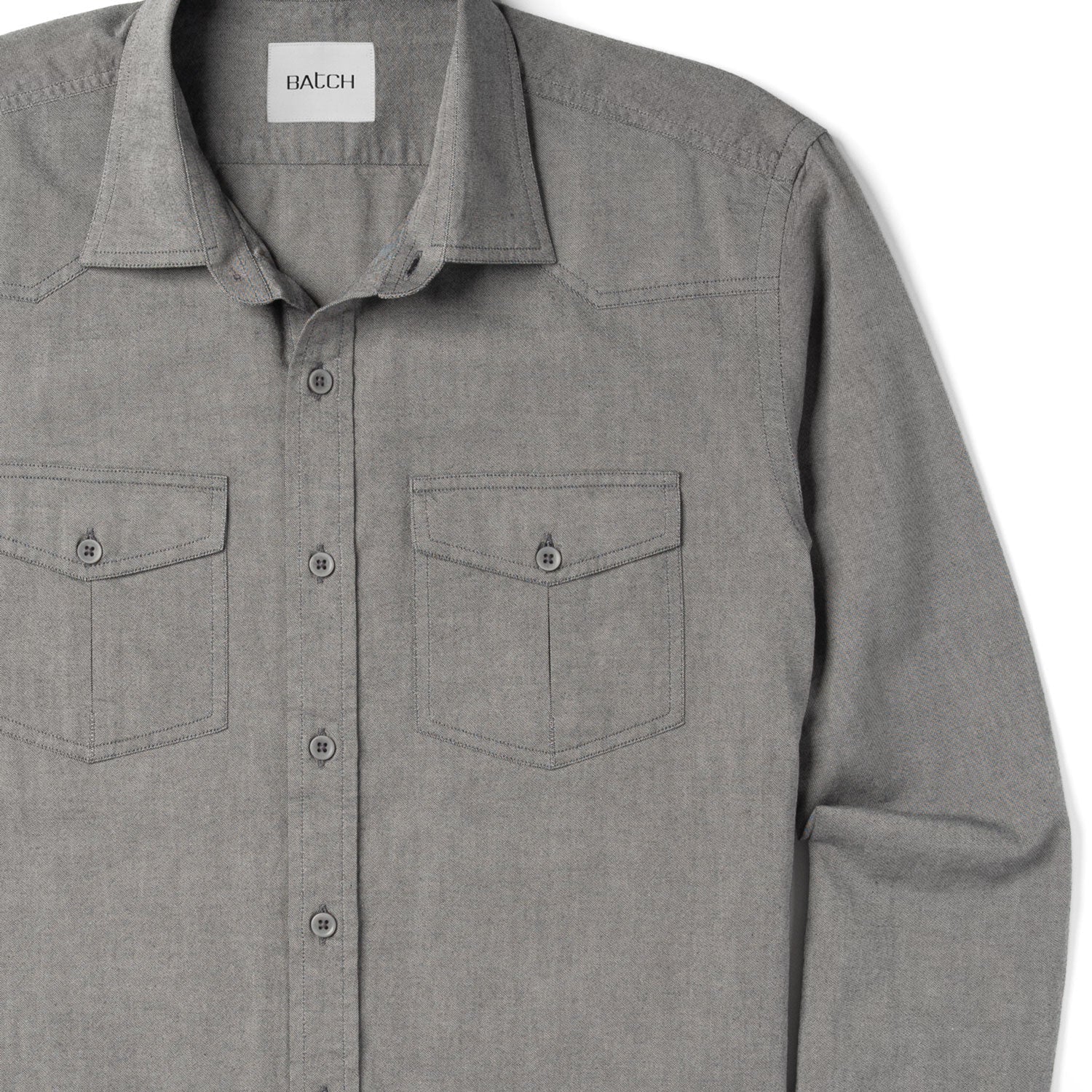 Maker Shirt – Flint Gray Cotton Oxford