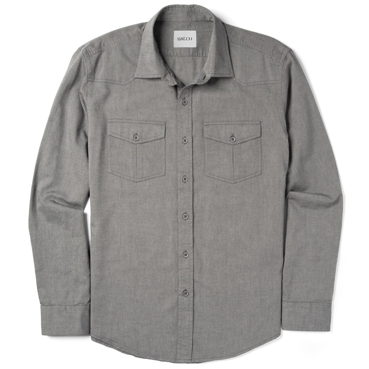 Maker Shirt – Flint Gray Cotton Oxford