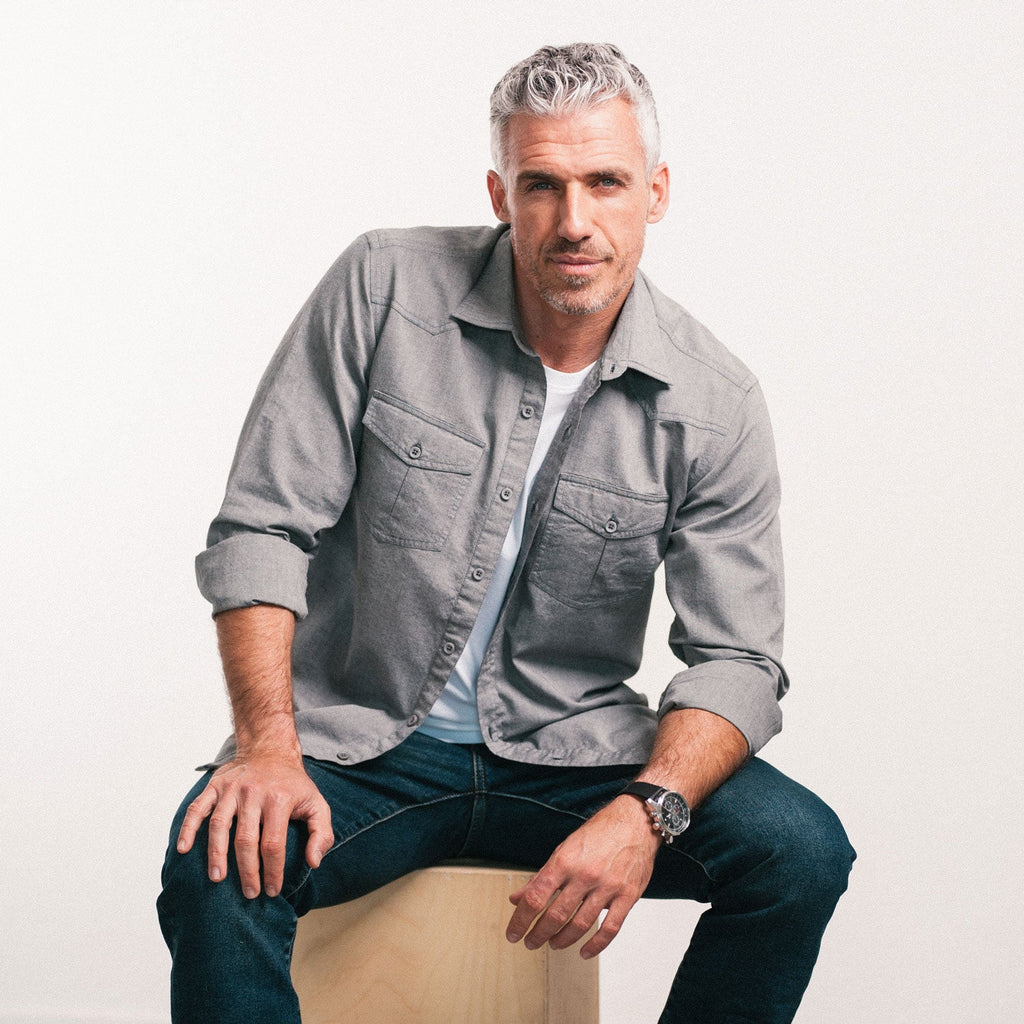 Maker Shirt – Flint Gray Cotton Oxford