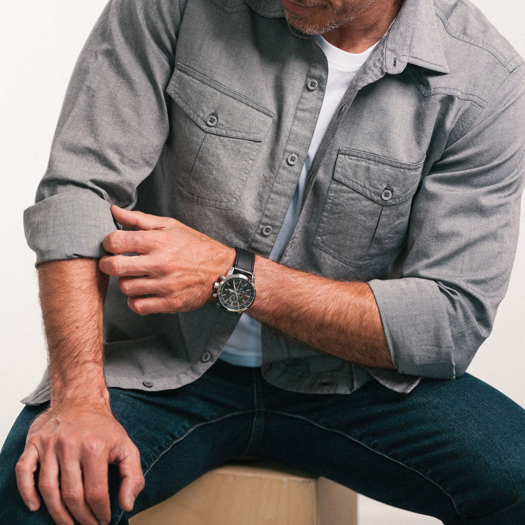 Maker Shirt – Flint Gray Cotton Oxford