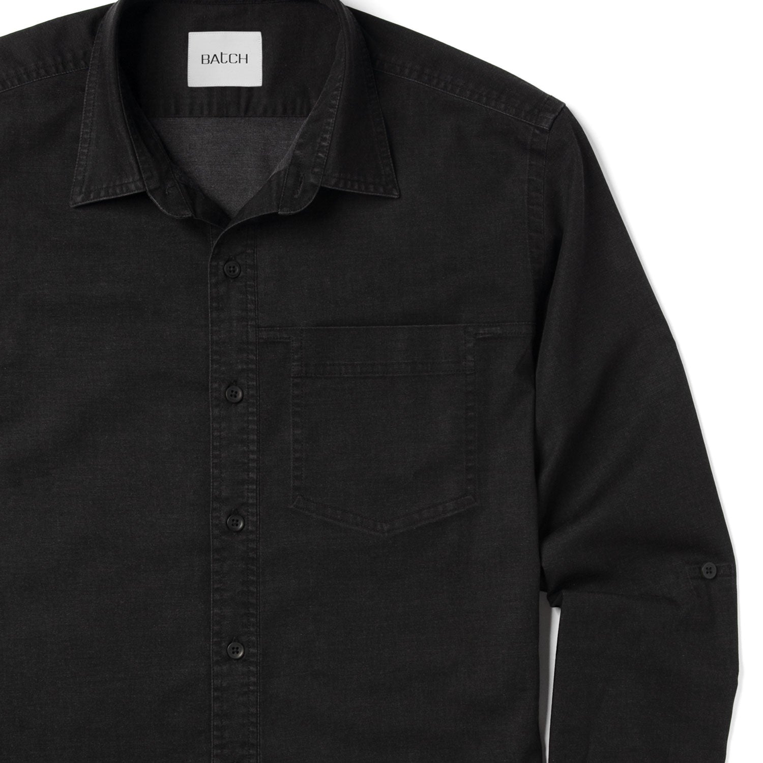 Freelancer Casual Shirt – Black Cotton Stretch Twill
