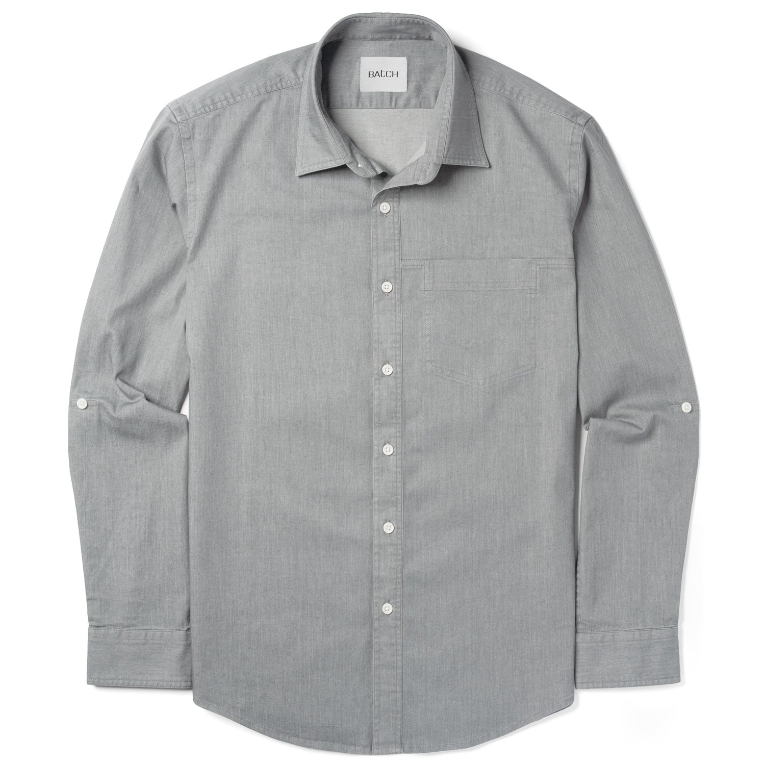 Freelancer Casual Shirt – Aluminum Gray Cotton Stretch Twill