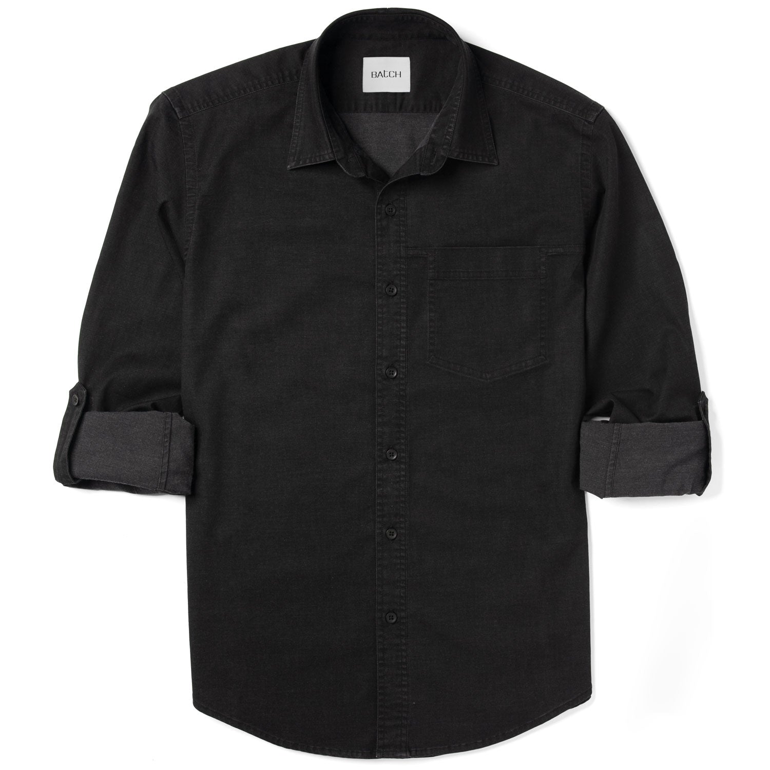 Freelancer Casual Shirt – Black Cotton Stretch Twill