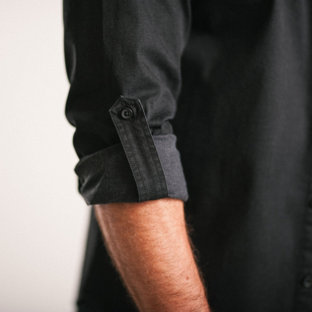 Freelancer Casual Shirt – Black Cotton Stretch Twill