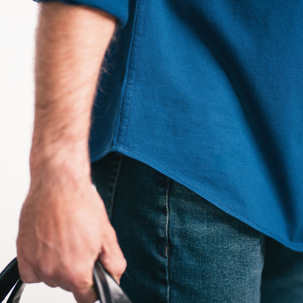 T-Shirt Shirt - Cobalt Blue Cotton Jersey