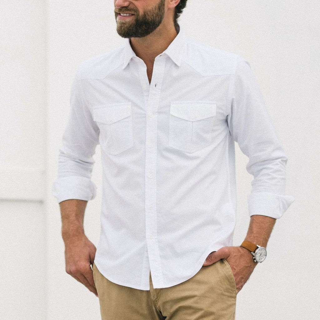 Maker Shirt – Clean White Cotton Oxford